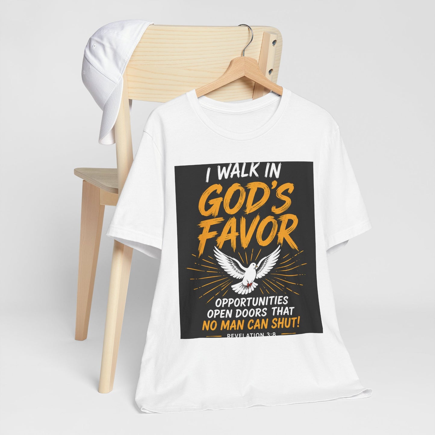 God's Favor T‑Shirt — "I Walk In God's Favor" Christian Tee with Dove & Scripture