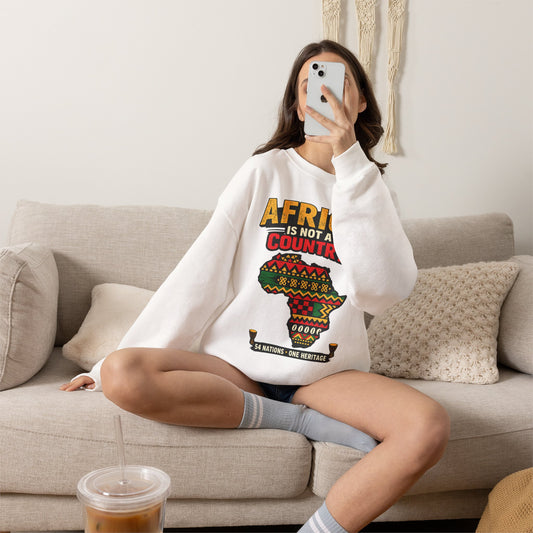 Sweatshirt — "Africa Is Not a Country" Patterned Map Crewneck