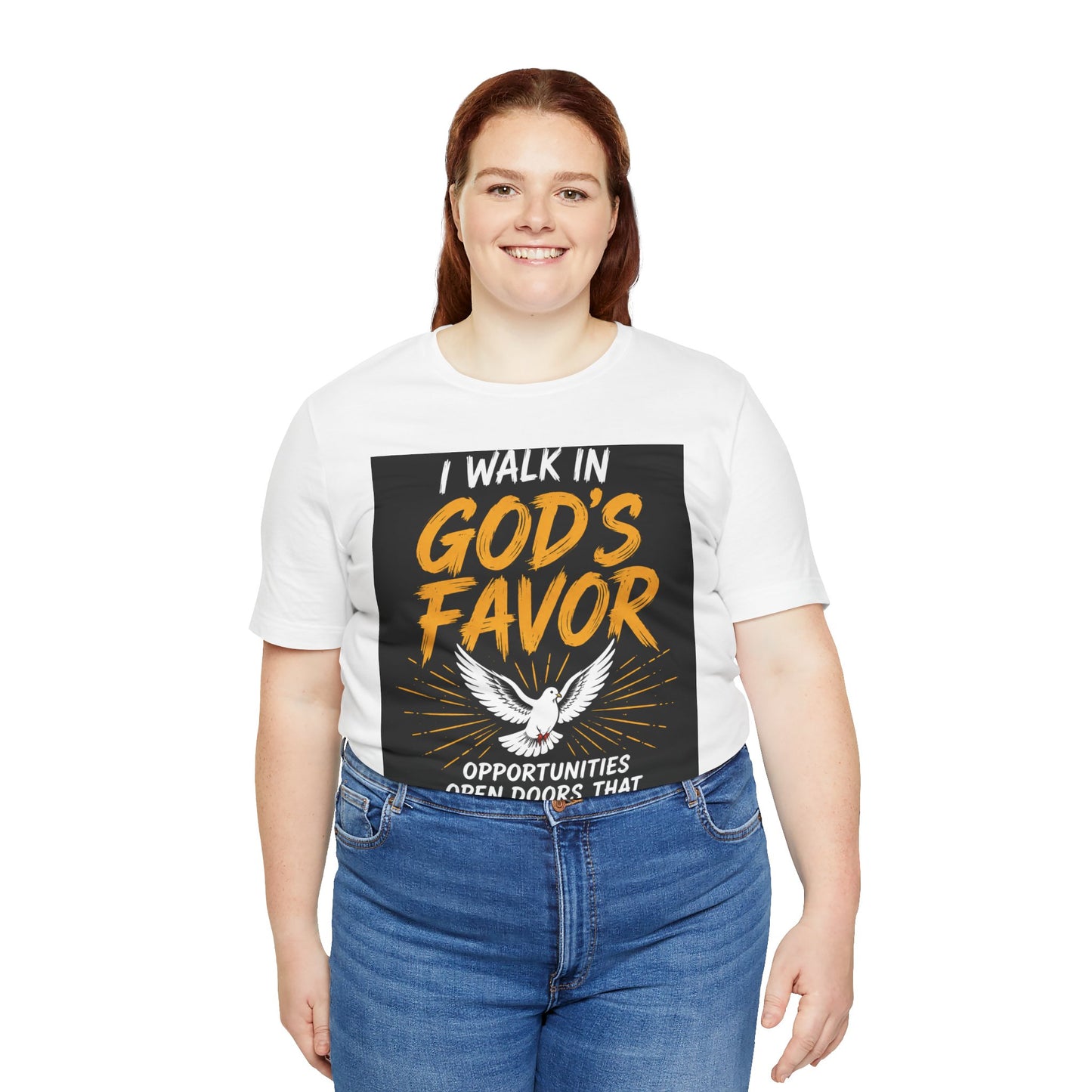 God's Favor T‑Shirt — "I Walk In God's Favor" Christian Tee with Dove & Scripture