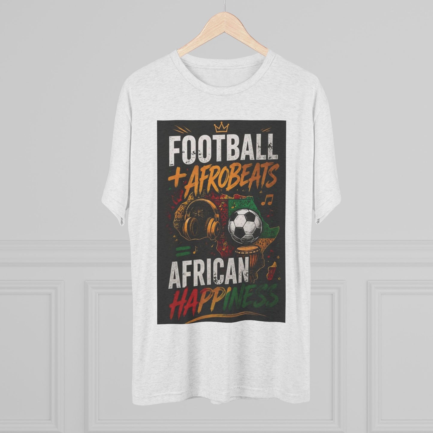 Football + Afrobeats T-Shirt — African Happiness Crew Tee