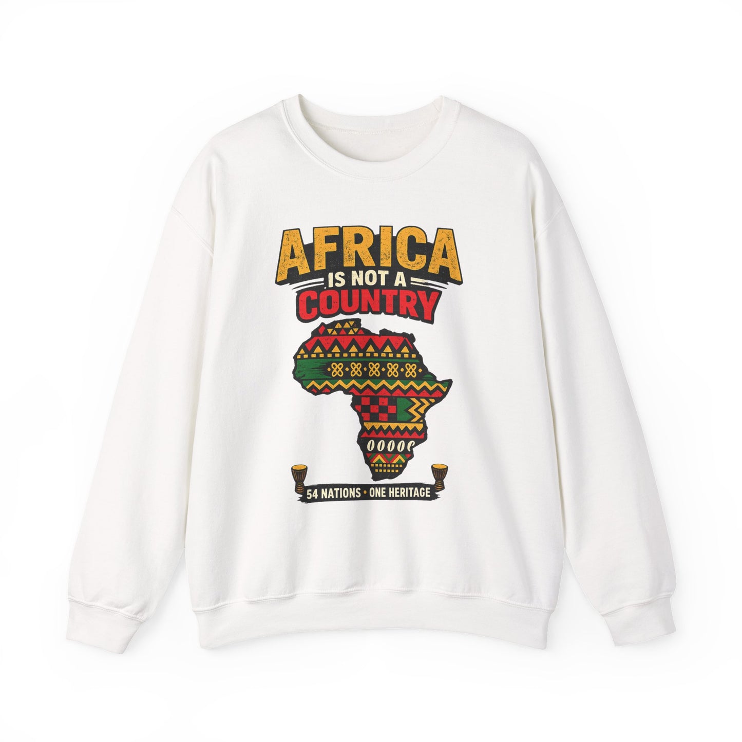 Sweatshirt — "Africa Is Not a Country" Patterned Map Crewneck
