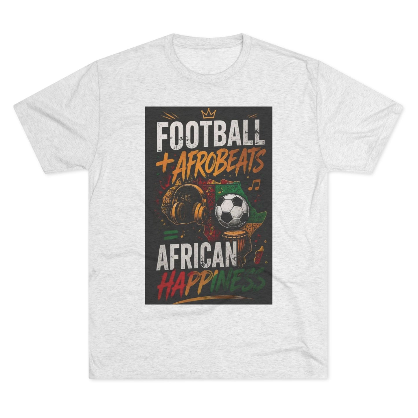 Football + Afrobeats T-Shirt — African Happiness Crew Tee
