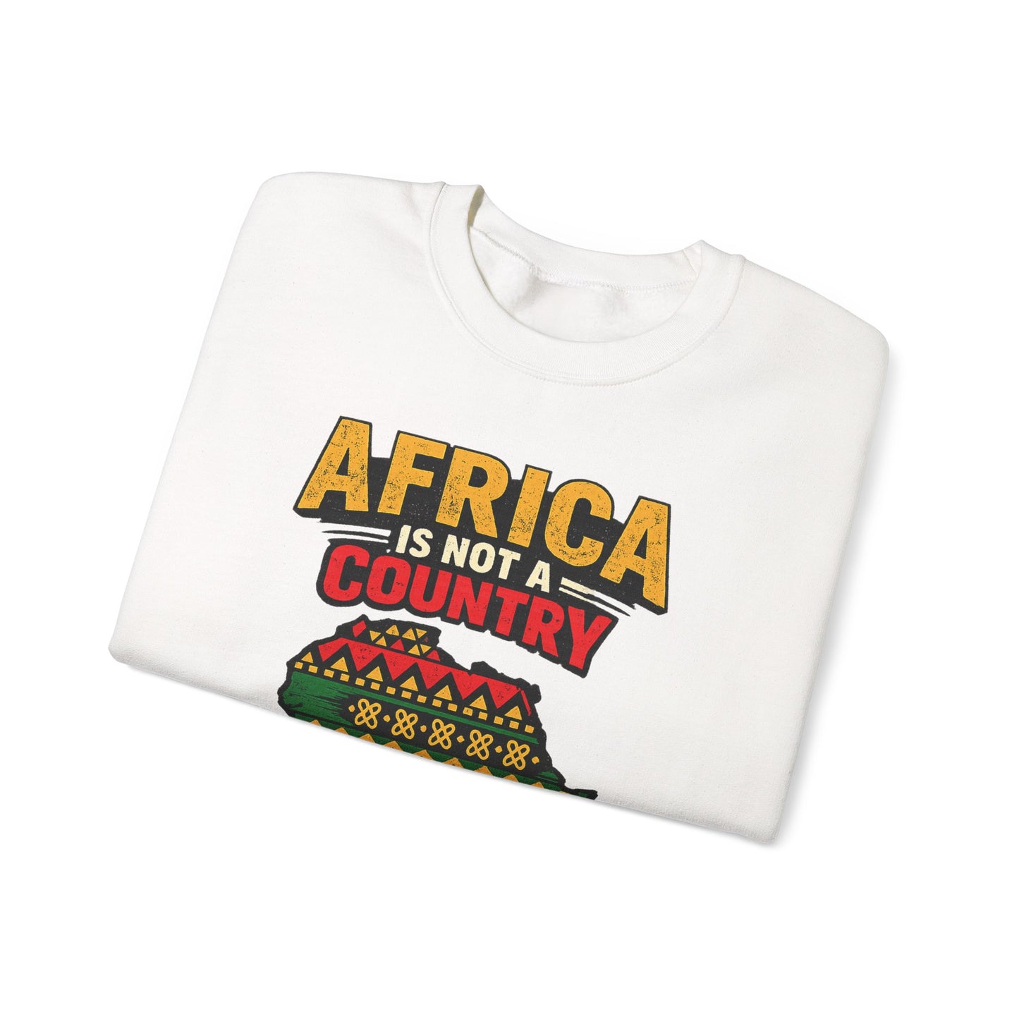 Sweatshirt — "Africa Is Not a Country" Patterned Map Crewneck